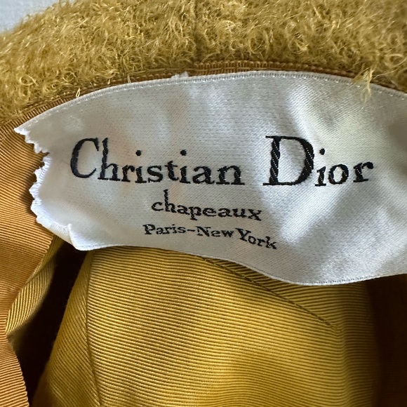 Vintage Christian Dior chapeaux Paris New York hat sunflower yellow size small - Picture 4 of 5